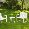 thumbnail image 5 of Werph 3 Pieces Patio Furniture Set, Outdoor Furniture Patio Table and Chairs Set, Patio Chairs Set of 2 Patio Conversation Sets,White, 5 of 7