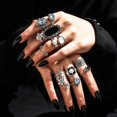 thumbnail image 2 of Set de anillos 17IF Vintage Silver Goth para mujer, 60 unidades, 2 of 7