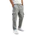 thumbnail image 4 of Dpytoraw Men's Heavy Fleece Cargo Pants Outdoor Workwear with Pockets All Season Trousers Gray XXL, 4 of 7