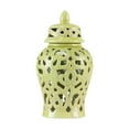 thumbnail image 1 of Jarrón de cerámica con diseño de jengibre, ideal como jarrón decorativo para oficina, fiestas y decoración del hogar. amarillo, 1 of 9