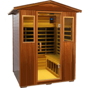 Comfortably accommodating four people the Khaya Far-Infrared Outdoor Sauna Room is spacious luxurious and perfect for relaxation and detoxification.