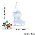 thumbnail image 2 of AuroraX Blue Christmas Decoration Bohemian Hanging Wooden Cute Keepsake Ornaments Decorative pretty Neutral Bow Plush Inline Skates for Party,Xmas Gifts,Christma Tree Decor, 2 of 6