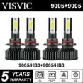 thumbnail image 2 of 4x 8000K 9005 LED Headlight Bulb For Dodge Ram 1500 2009-10 W/Projector Hi Beam, 2 of 5