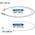 thumbnail image 5 of 24" Universal Throttle Cable Stainless Steel Braided Covering Locking Throttle Cable Kit With Aluminum Fitting & Ferrule, Adjustable Throttle Cable Automotive Replacement Accelerator Cables, 5 of 5