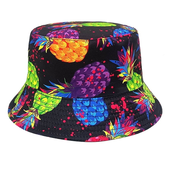 Yuanlong Womens Hats Pineapple Pattern Bucket Hat Summer Outdoor Sports Sun Protection Casual Soft Daily Travel Headwear