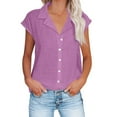 Eryao Holiday Deals Summer Tops for Women 2025 Trendy Cotton Linen