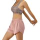thumbnail image 3 of Pantalones cortos deportivos para correr para mujer, de doble capa, de secado rápido, para entrenamiento, gimnasio, yoga, rosa grande Jormftte HMHZ841-8, 3 of 6