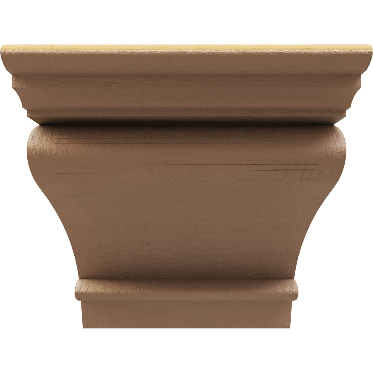 12"W x 24"D x 12"H Wide Mayflower Rough Cedar Woodgrain TimberThane Corbel, Primed Tan
