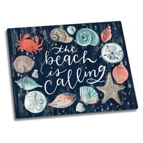 CounterArt Beach is Calling Tempered Glass Cutting Board 10" by 8"