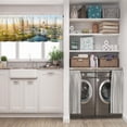 thumbnail image 5 of LALILO Kitchen Curtain Valance Sunrise City And River City Rod Pocket Window Curtain 52"x 18" Set of 2, 5 of 5