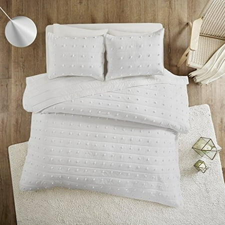 Urban Habitat Brooklyn Cotton Jacquard Coverlet Set Ivory King Cal