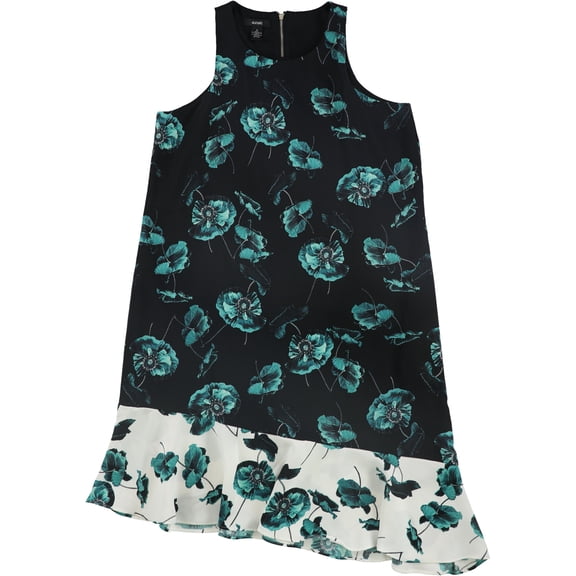 Alfani Womens Asymmetrical Sheath Dress, Green, 8