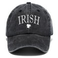 thumbnail image 3 of Sun Hats for Women Washed Cotton St. Pat Print Old Vintage Daddy Baseball Cap, 3 of 3