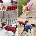 thumbnail image 4 of Abrigo para perro Malier Classic, chaqueta de invierno cálida de forro polar a cuadros, color rojo, 4 of 5