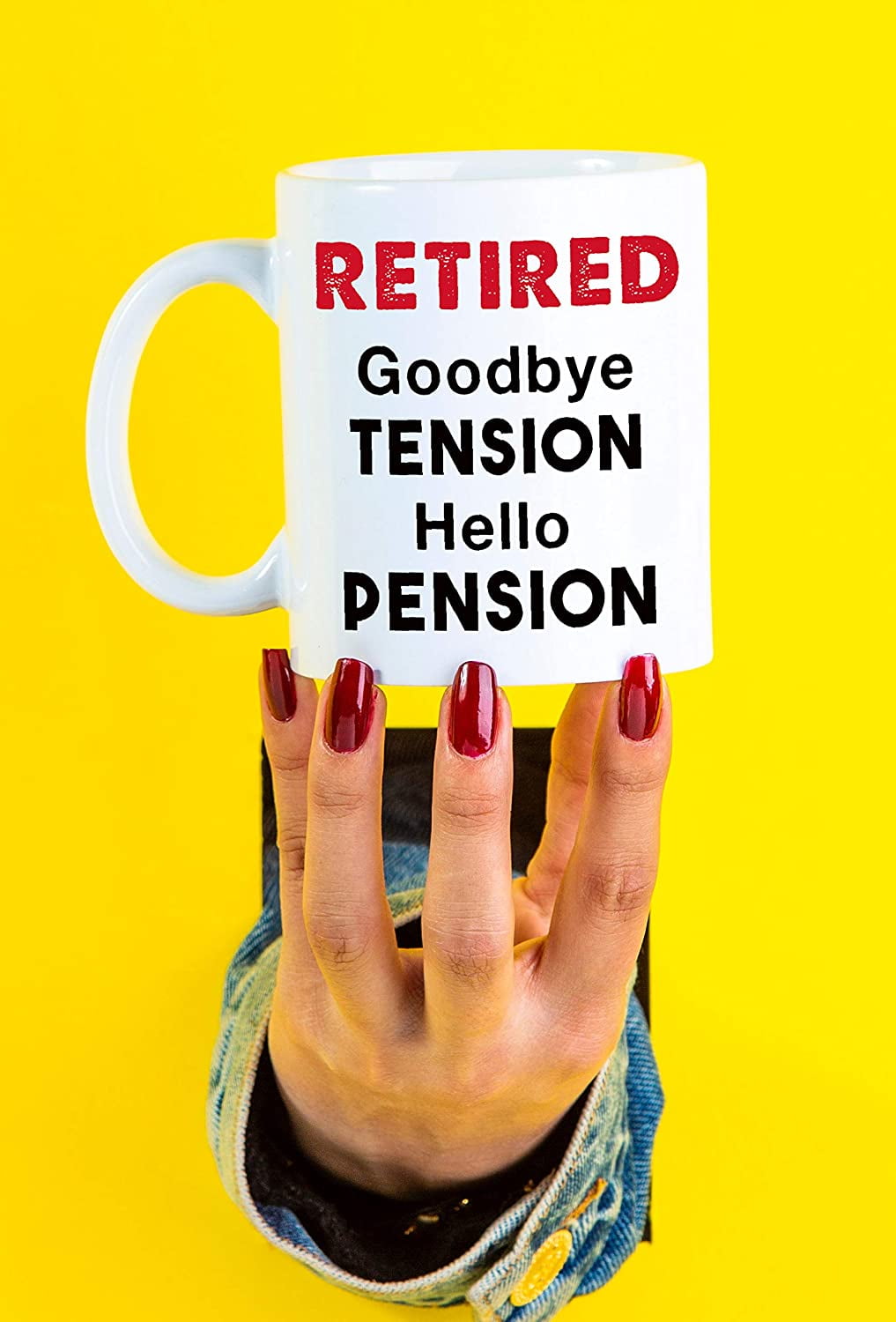 Crazyify Enjoy a Long-overdue Happy Retirement Cushion Mug Gift