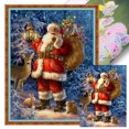 thumbnail image 1 of Kit Punto Cruz Papá Noel Bordado Hilo Algodón Ecológico 11CT 50x65cm, 1 of 9