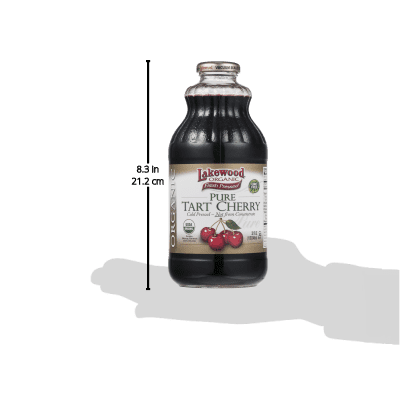 Lakewood Organic Unsweetened Tart Cherry Juice, 32 Fl Oz, Natural