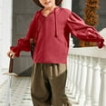 thumbnail image 2 of MQLKF Boys Medieval Dress Shirt For Kids Medieval Ruffled Long Sleeves Handsome Stylish Cozy Children 's Tops, 2 of 8