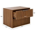 thumbnail image 3 of Safavieh Lylia Modern Partical Board and Mdf Night Stands, Walnut/Black, 3 of 6