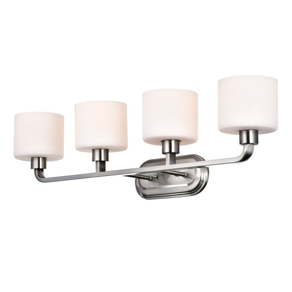 RADIANCE Goods Transitional 4 Light Brushed Nickel Bath Vanity Light 34" Wide
