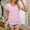Pink, variant on Swuxness Women Short Sleeve Casual T Shirts, Spring and Summer Tops, Ladies V-Neck Solid Color Comfortable Fashion Slim Pullover Tee White, XXL