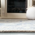 thumbnail image 4 of Safavieh Lauren Ralph Lauren Handmade Gunnhild Wool Rug Ivory/Blue 7' x 7' Square 6' Square Indoor Blue Square Vintage, 4 of 5
