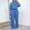 Blue, variant on Oplxuo Womens 2 Piece Sweatsuits Crewneck Pullover Cropped Sweatshirt Matching Jogger Pants Fall Winter Tracksuit with Pocket