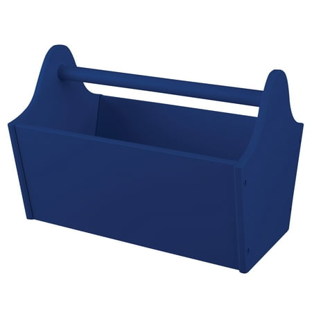 KidKraft KidKraft Wooden Toy Caddy Storage with Handles, Children's Furniture, Able to be Personalized - Blue