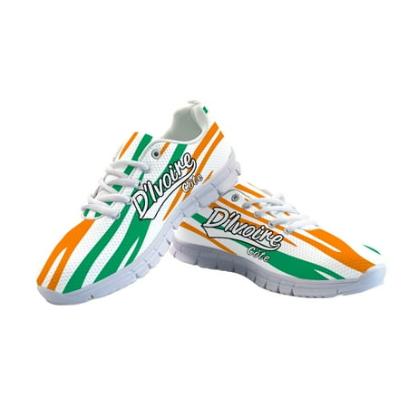 

Cote D ivoire Youth Custom Made Name Number Team Logo Travel Ivory Coast Nation French D Ivoire Flag Print Photo Casual Shoes