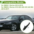 thumbnail image 3 of Cubierta de tirador de manija de puerta del lado del pasajero trasero para BMW Serie 3 316 318 320 328 330 335 340 M3 2012-2018 No.51427281465 Negro ABS 1 Pc, 3 of 6
