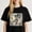 Black-2, variant on Softball Wife Printing T Shirt for Women Tee