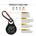 thumbnail image 3 of Carabiner al aire libre Compass impermeable a impermeable carabinero para supervivencia de senderismo, 3 of 8