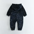 thumbnail image 3 of ABATAB Newborn Baby Snowsuit Outfit Long Sleeve Rompers with Mittens and Footies Infant Girls Boys Winter Fleece Hooded Clothes, 3 of 4