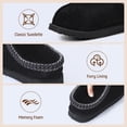 thumbnail image 3 of Zapatillas Gdazzio para mujer, fuzzy, acogedoras, negras, 3 of 8