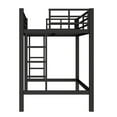 thumbnail image 6 of Bellemave Metal Twin XL Loft Bed, Heavy Duty Loft Bed Frame with 2 Build in Ladder and Full Length Guardrail, Loft Beds Twin XL with Large Under-Bed Space, Easy to Assemble-Black, 6 of 8