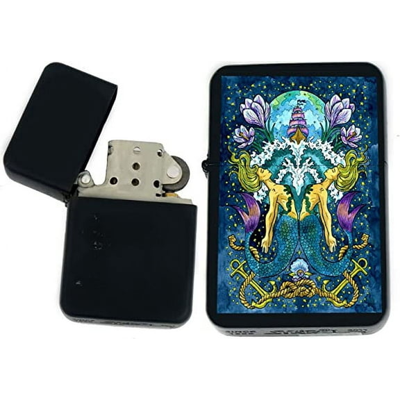 Birthday Zodiac Signs, Horoscope Symbols, Astrology Icons Collection Gifts Infinity Black Matt Windproof Lighters! (Pisces 1)