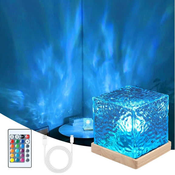 Star Projector, 16 Colors LED 3D Ocean Wave Projector Light wiht Remote Control, Aurora Glow Lamp, Ceiling LED Lamp for Bedroom Home Bar Party Christmas Birthdays Gift