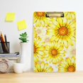 thumbnail image 5 of FMSHPON Daisy Flower Yellow Floral Clipboard Hardboard Wood Nursing Clip Board and Pull for Standard A4 Letter 13x9 inches, 5 of 7