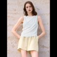 thumbnail image 2 of Blusas de Verano Informales Elegantes con Cuello Drapeado para Mujer, Sin Mangas, Fruncidas, Elegantes Cuello Redondo S, 2 of 3
