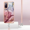thumbnail image 5 of Case for Samsung Galaxy S20 FE, Adjustable Detachable Crossbody Strap Neck Strap Silicone Bumper Marble Painted TPU Ultra Thin Shockproof Protective Phone Case Cover for Galaxy S20 FE, Rose, 5 of 7