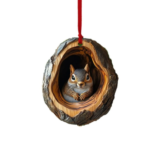Animal Christmas Ornament Christmas Tree Animal Pattern 2D Acrylic Ornament Animal Decoration Seasonal For Christmas Tree Ceiling Christmas Keepsake Chandelier Hanging Garland Christmas Garland