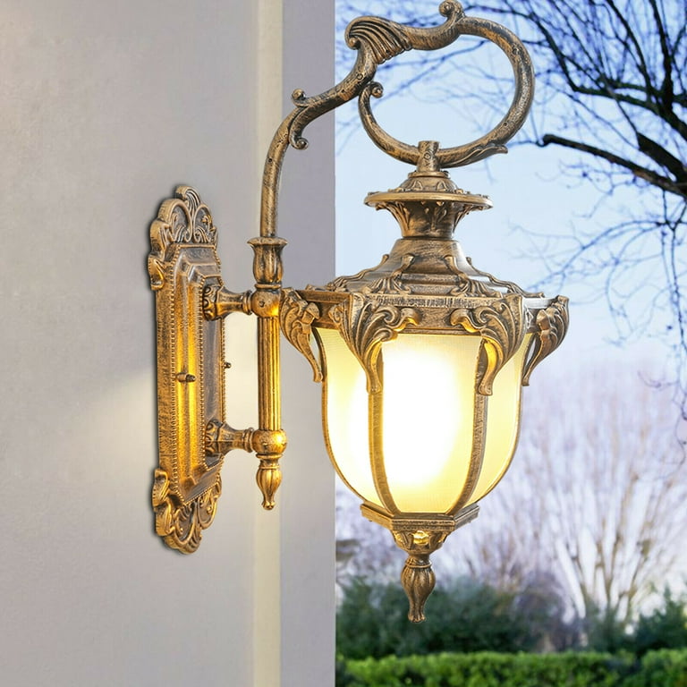 Miumaeov Antique Wall Mount Lantern Wall Mount Waterproof Sconces Light Fixtures with Clear Glass for Villa Patio Porch Garden Balcony E26