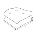 thumbnail image 3 of Pillow Perfect  'Tamara Paisley Quartz' Outdoor Wicker Seat Cushion (Set of 2), 3 of 3
