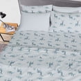 thumbnail image 6 of Sleepdown 100% Cotton Flannel Sheets Cal King Size Bed Sheets Set with Deep Pockets, Brushed Flannel with Elastic Fitted Sheet Set, Soft & Cozy Sheets - 4 Piece Bedding and Pillowcase set, Stag, 6 of 8