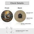 thumbnail image 3 of Wall Clock Decorative - Vintage Brown Deer Print 2D Vintage Wall Clocks Battery Operated Silent Non-Ticking for Bedroom, Living Room, Kitchen, Office, Classroom, 10 Inch, 3 of 7