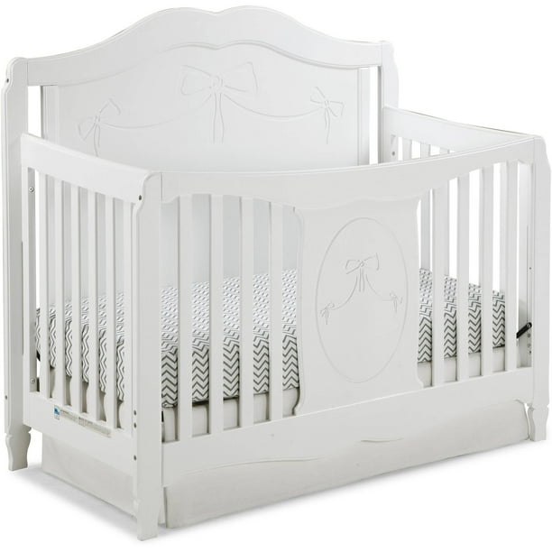 Storkcraft Princess 4 In 1 Convertible Baby Crib White Walmart