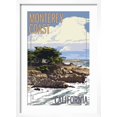 thumbnail image 2 of Art.com Monterey Coast, Ca View of Cypress Trees, c.2009 Art Print by Lantern Press, White Frame Wall Art, 17" x 23", 2 of 5