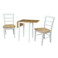thumbnail image 2 of Small Dual Drop Leaf Table and 2 Madrid Chairs in White/Natural - Set of 3, 2 of 6