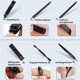 thumbnail image 2 of Juego de manicura, 15 en 1 de acero inoxidable profesional pedicura kit de tijeras de uñas kit de aseo con funda de viaje de cuero negro Afortunado Sencillez, 2 of 5