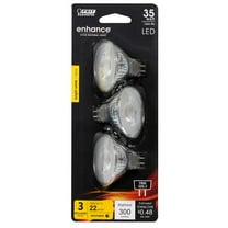 1 Pc, Feit Enhance Mr16 Gu5.3 Led Bulb Bright White 35 Watt Equivalence 3 Pk